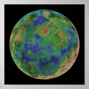 Poster Vénus centré sur le Pôle Sud