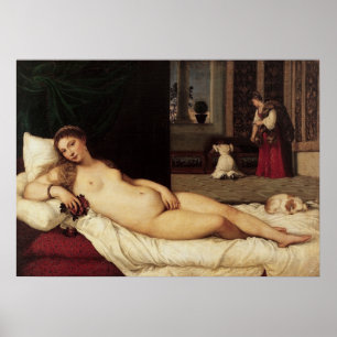 Poster Vénus d'Urbino Titien 1538 Venise
