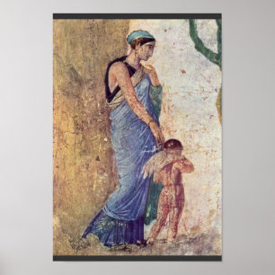 Poster Vénus et détail puni par cupidon par