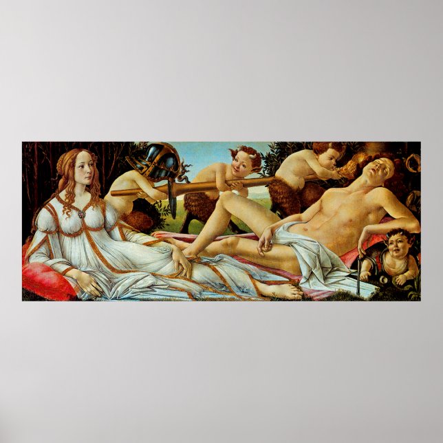 Poster Vénus et Mars de Bottichelli (Devant)