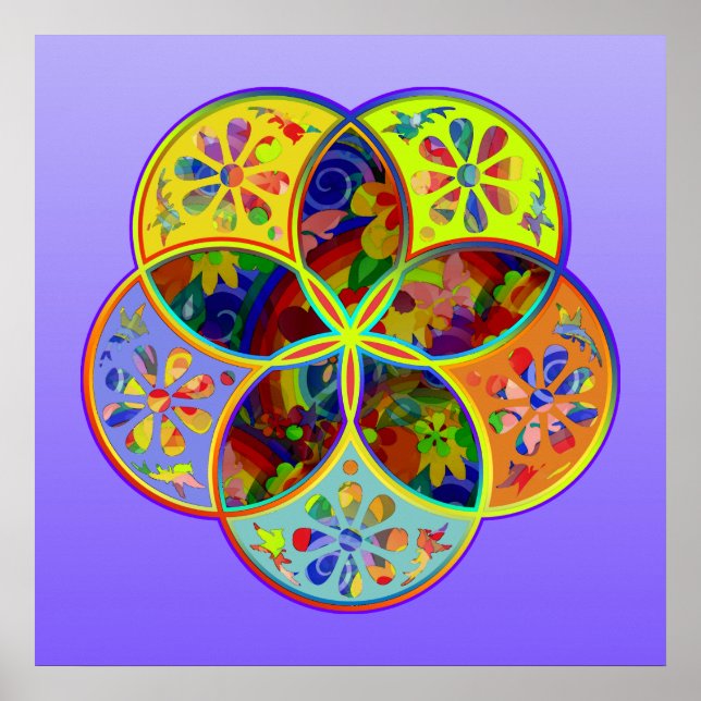 Poster Vénus Fleur d'amour fineART Flower Power (Devant)