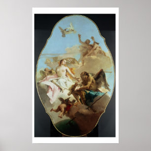 Poster Vénus, peinture au plafond (huile sur panneau)