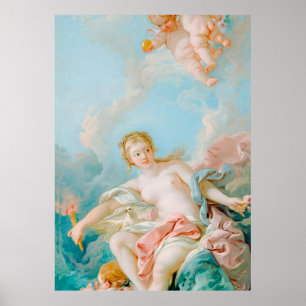 Poster Vénus sur les vagues par François Boucher