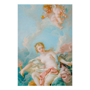 Poster Vénus sur les vagues par François Boucher