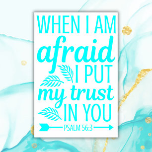 Poster Verbe biblique turquoise   Papier lourd d'archivag