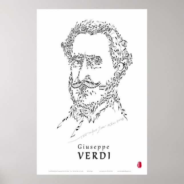 Poster Verdi Face à la musique (Devant)