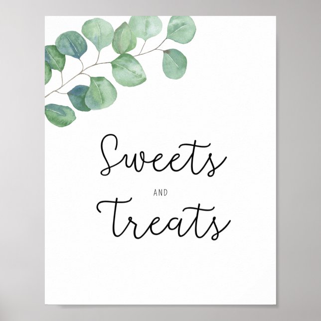 Poster Verdure - baby shower sucré et friandise (Devant)