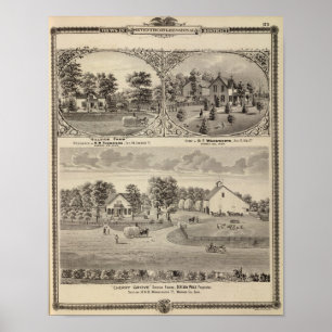 Poster Verger de cerise, ferme de Hillside