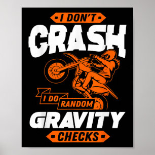 Poster Vérifications aléatoires de gravité - Motocross et
