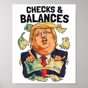 Poster Vérifications anti-trump drôles et lances drôles a