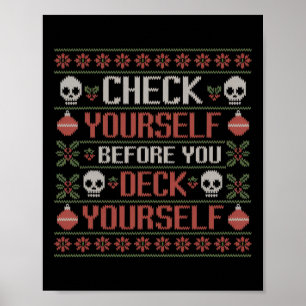 Poster Vérifie-Toi Avant Que Tu Ne T'Éclairques Noël Vila