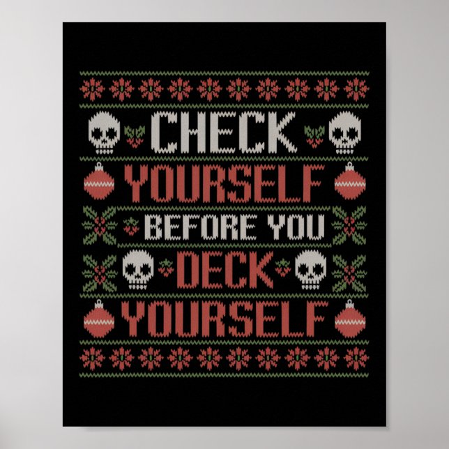 Poster Vérifie-Toi Avant Que Tu Ne T'Éclairques Noël Vila (Devant)