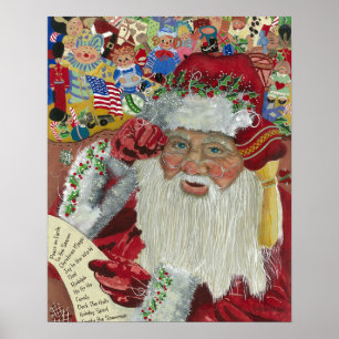 Poster Vérifier deux fois — Père Noël classique