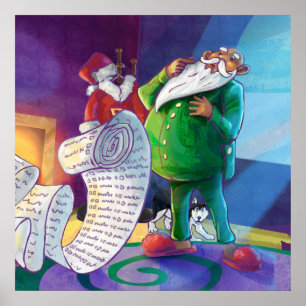 Poster Vérifiez-le deux fois le Père Noël