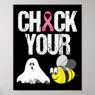 Poster Vérifiez votre Boe Abeilles Amusant Cancer du sein