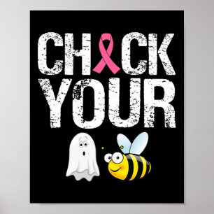 Poster Vérifiez votre Boo Bees Shirt Funny Breast Cancer 