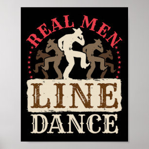 Poster Véritable Homme Ligne Danse Chemise Pays Danse Occ