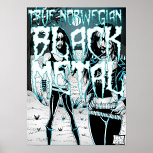Poster Véritable métal noir norvégien