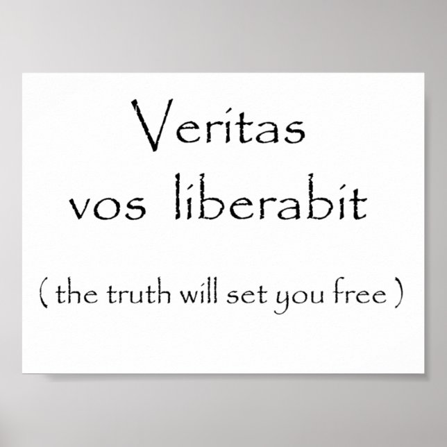 Poster Veritas vos liberabit (Devant)