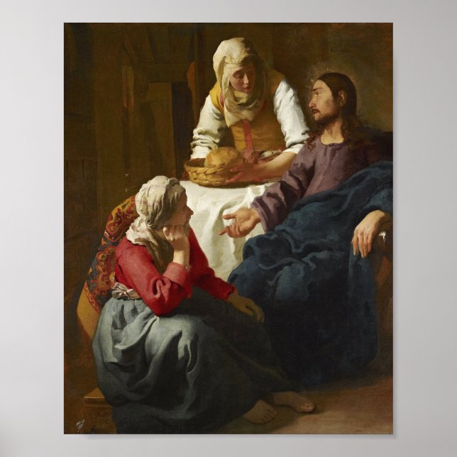 Poster Vermeer - Christ Dans La Maison De Martha Et Marie (Devant)