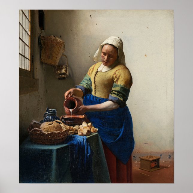 Poster Vermeer - La Milkmaid 1661 (Devant)