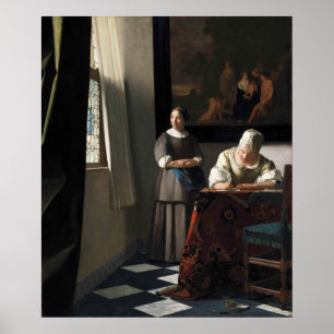 Poster Vermeer : Lady Writing a Letter (Dublin)