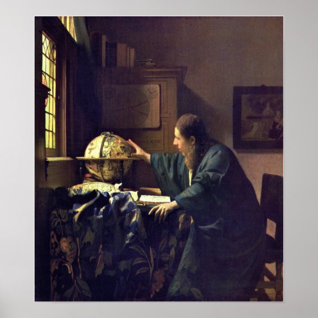 Poster Vermeer - L'astronome 1668 (HQ) (Devant)