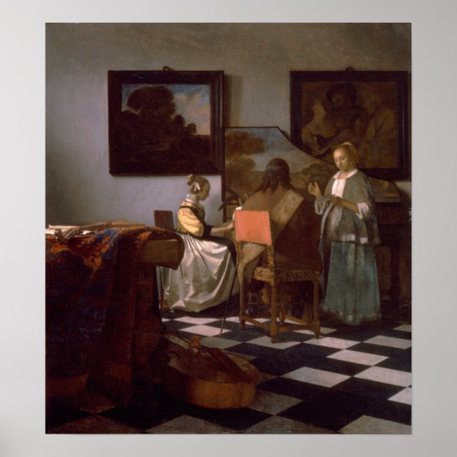 Poster Vermeer - Le Concert 1666 (Devant)