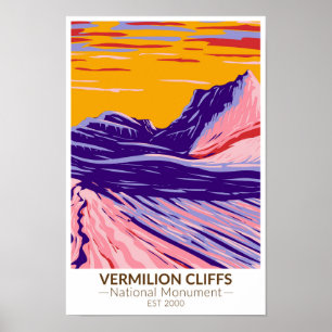 Poster Vermilion Cliffs Monument National Poche blanche