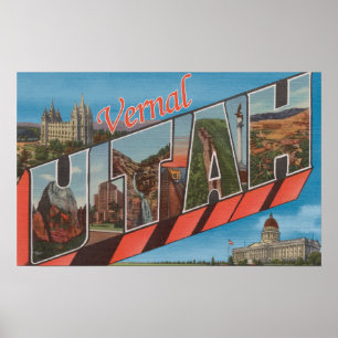 Poster Vernal, lettre ScenesVernal, UT d'UtahLarge