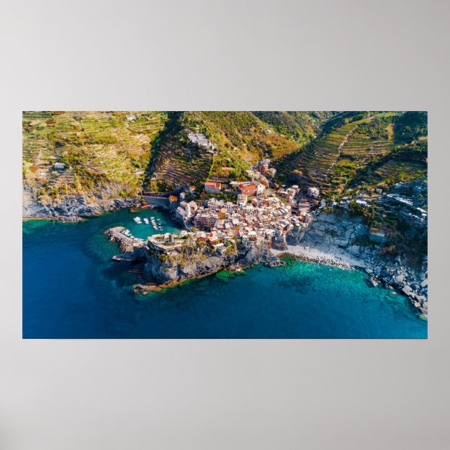 POSTER VERNAZZA, ITALIE - SCÈNE CÔTIÈRE (Devant)