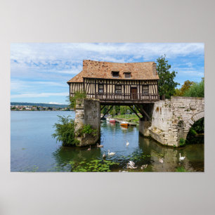 Poster Vernon Vieux moulin (vieux moulin) - Normandie, Fr