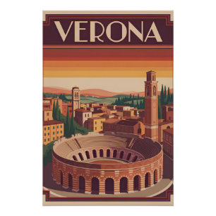 Poster Vérone Italie vintage