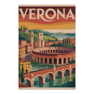 Poster Vérone Italie vintage