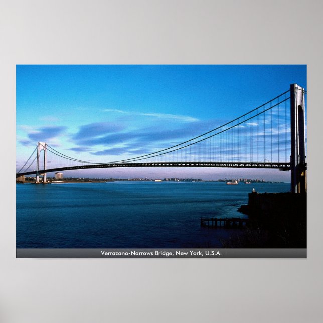 Poster Verrazano-Narrows Bridge, New York, États-Unis (Devant)