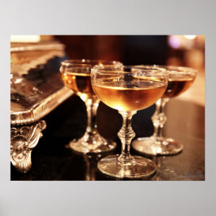 Poster verre à champagne boisson photographie cuisine bar