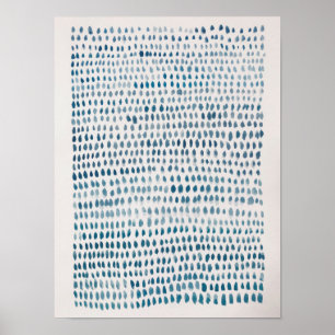 Poster Verre de mer Abstrait Blue Dot Ocean Motif