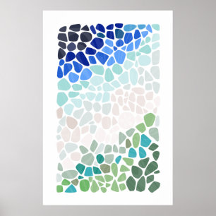 Poster Verre de mer coloré