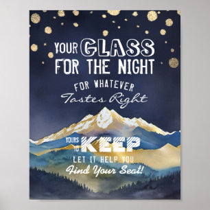 Poster Verre mariage Pour La Nuit Trouvez Votre Siège