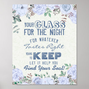 Poster Verre mariage Pour La Nuit Trouvez Votre Siège