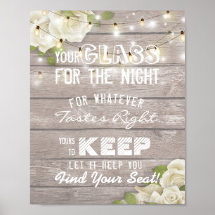 Poster Verre mariage Pour La Nuit Trouvez Votre Siège