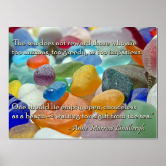 Poster Verre marin - En attendant un cadeau de la mer