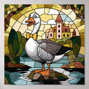 Poster Verre Tiré Art, Verre Tiré Oie Silencieuse
