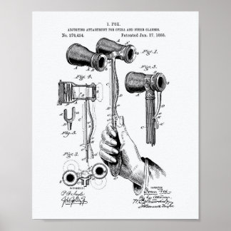 Poster Verres d'opéra 1888 Livre blanc sur l'art des brev