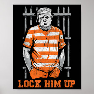 Poster Verrouillez-Le Drôle Donald Trump 2024 Va À Ja