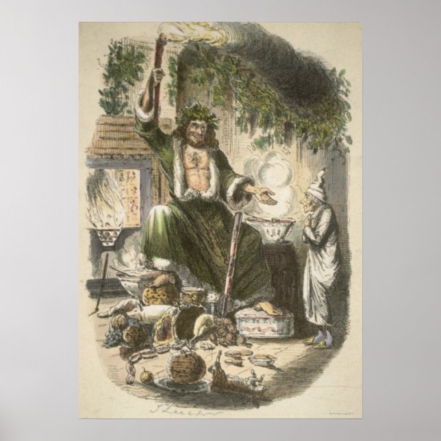 Poster Vers 1900 : Le fantôme du présent de Noël (Devant)