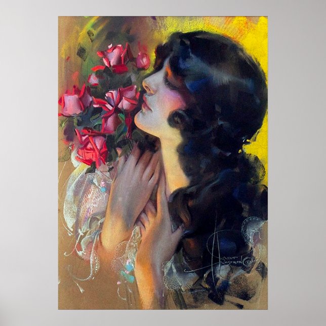 Poster vers 1910 rêve de rose (Devant)