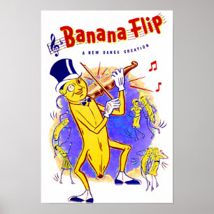 Poster vers 1950 Banana Partition flip