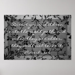 Poster vers de bible au sujet de 22:6 de proverbes de