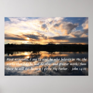 Poster vers de la Bible du lever du soleil encouragement 